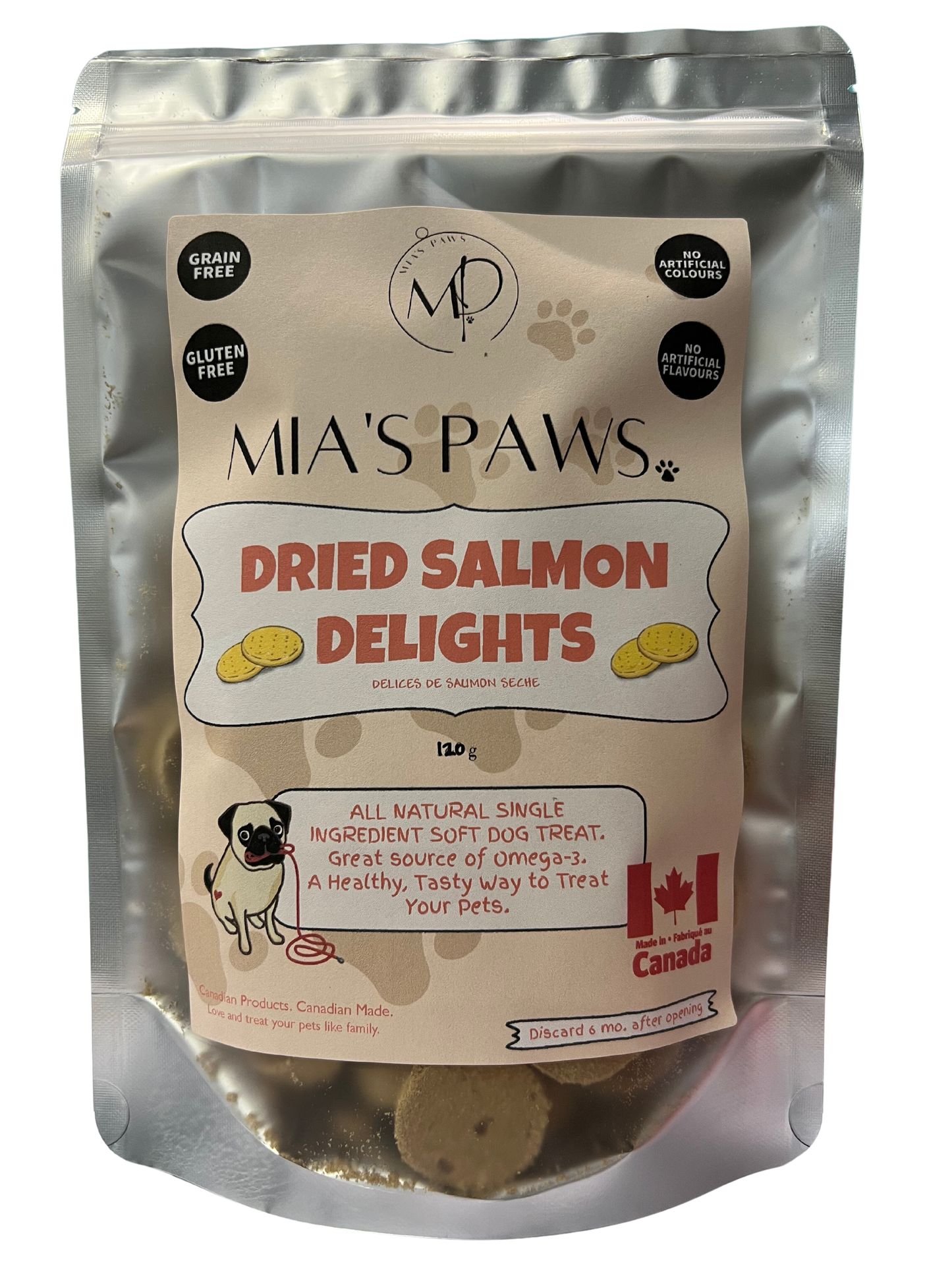 Dried Salmon Delights - Mia's Paws