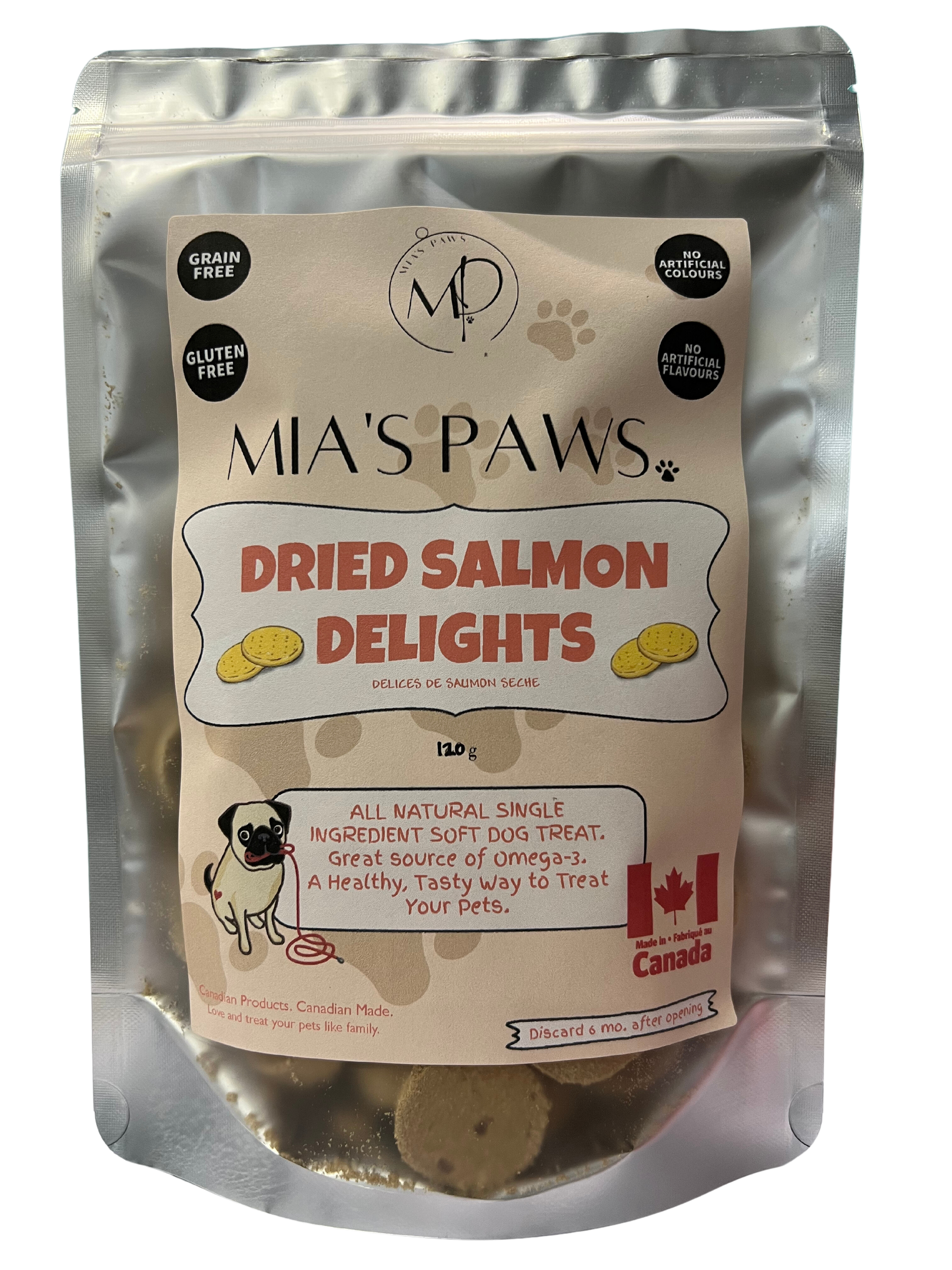 Dried Salmon Delights - Mia's Paws