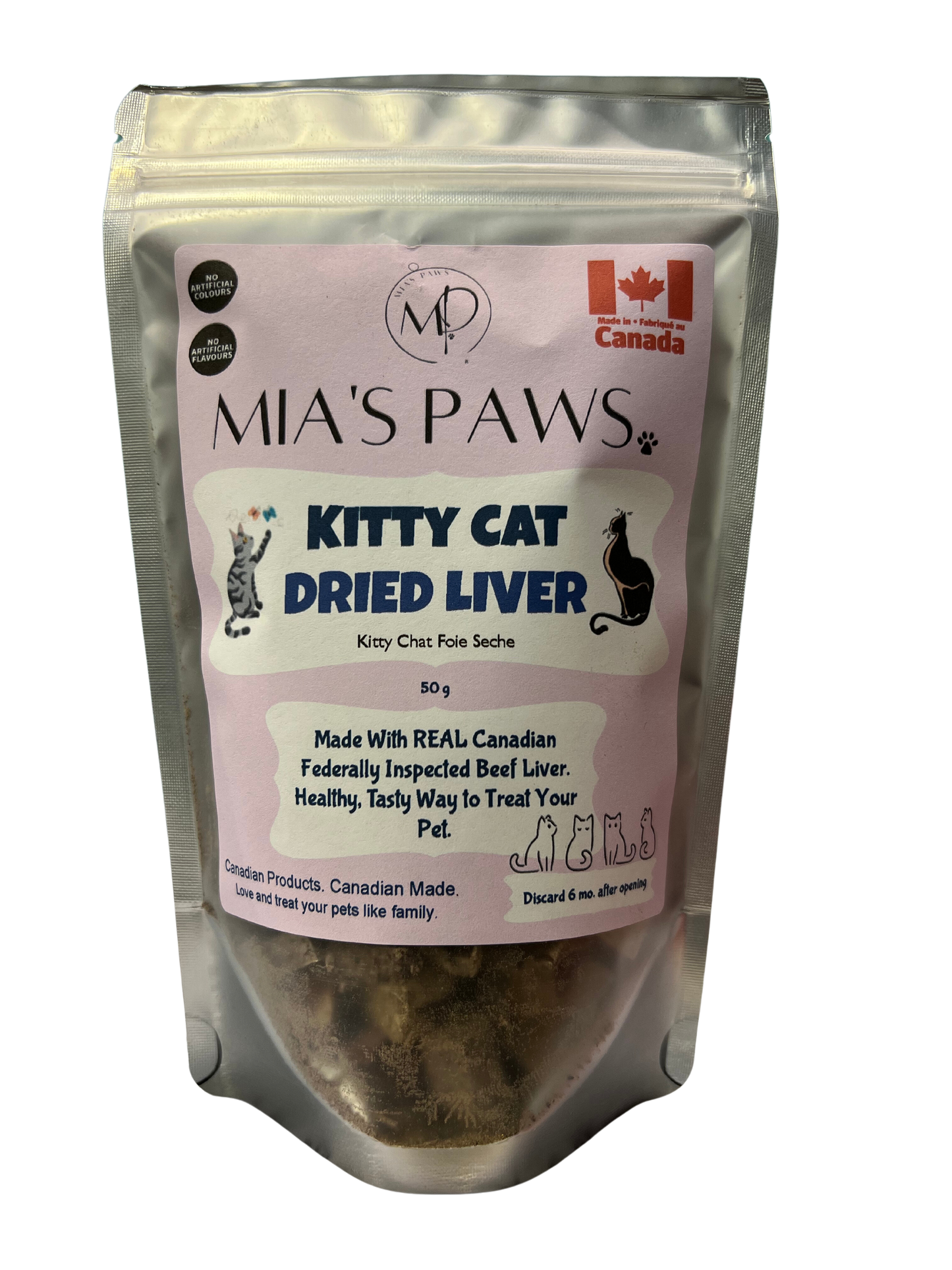 Kitty Cat Dried Liver - Mia's Paws