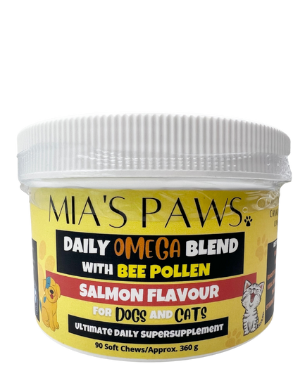 Mia's Paws Daily Omega Blend with Bee Pollen SOFT CHEWS - Mia's Paws