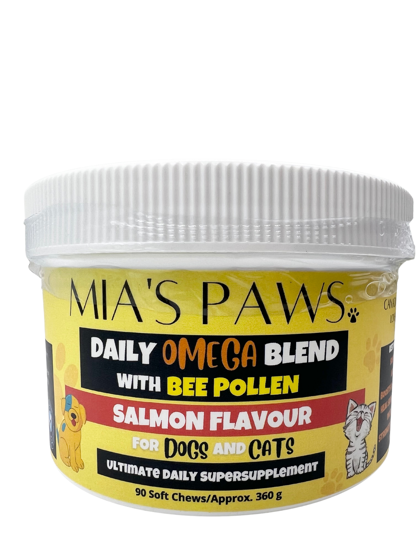 Mia's Paws Daily Omega Blend with Bee Pollen SOFT CHEWS - Mia's Paws