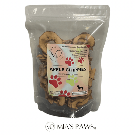 Apple Chippies-Dehydrated Apples for Dogs - Mia's Paws